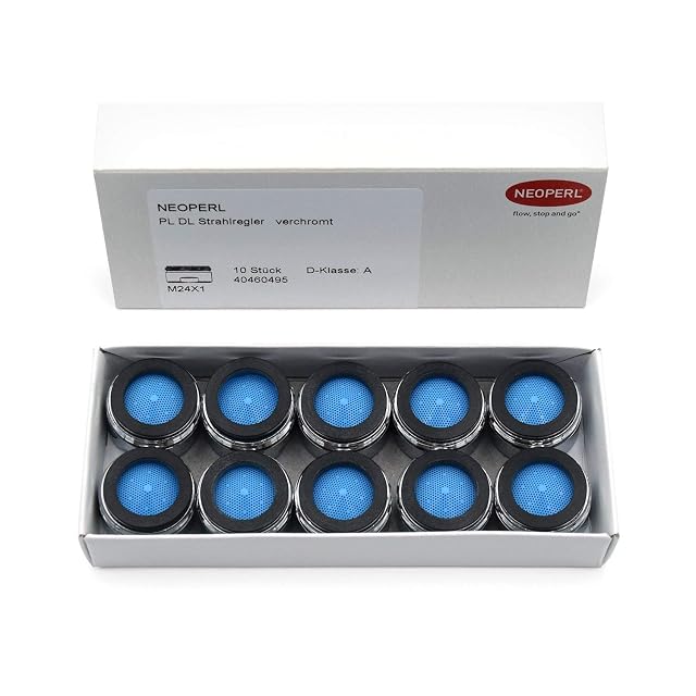 Aireadores de grifo Neoperl Perlator DL cromados M24, pack de diez