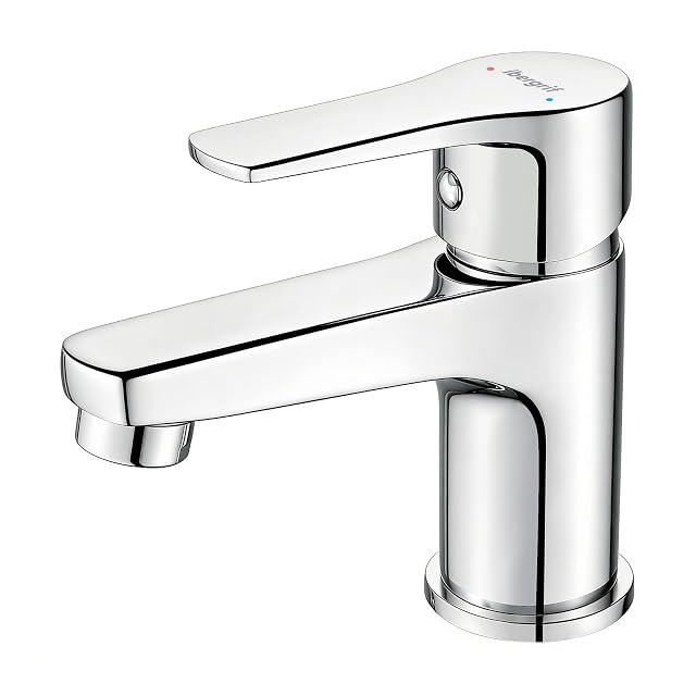 Monomando de lavabo cromado Ibergrif M11057 con 65 mm de altura de caño
