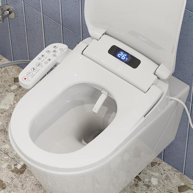 Asiento de inodoro bidé eléctrico inteligente HOROW con panel de control lateral