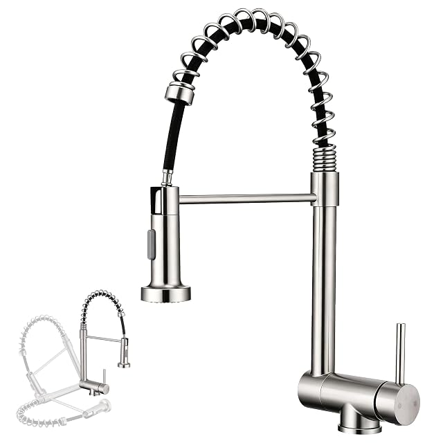 Monomando de cocina bajo ventana de acero inoxidable con ducha extraíble HOMELODY
