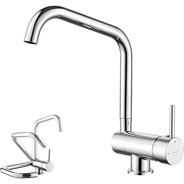 Monomando de cocina abatible Ibergrif M22106 en inoxidable 304