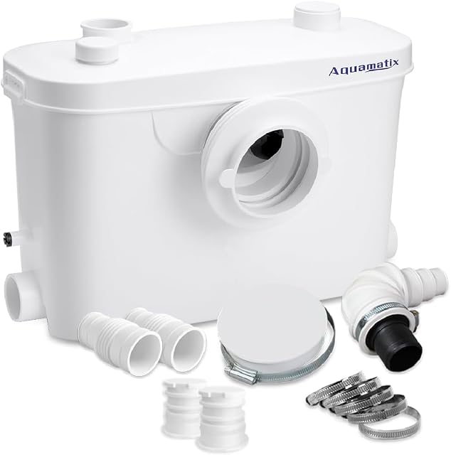 Bomba trituradora Aquamatix de 400 W con respiradero de filtro de carbón