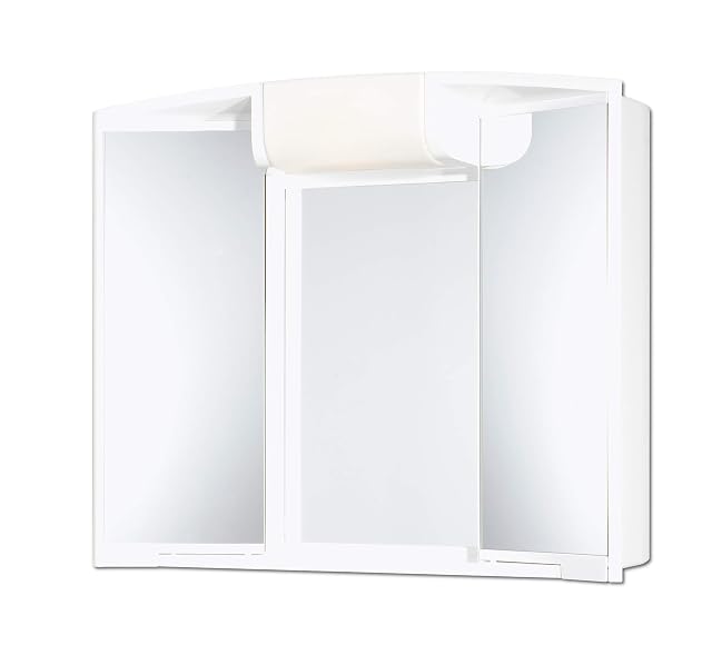 Armario de baño con espejo blanco de plástico Jokey Angy con balda