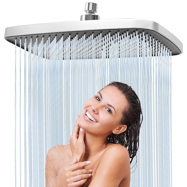 Rociador de ducha de lluvia rectangular de acero inoxidable 304 Moshiqgaol