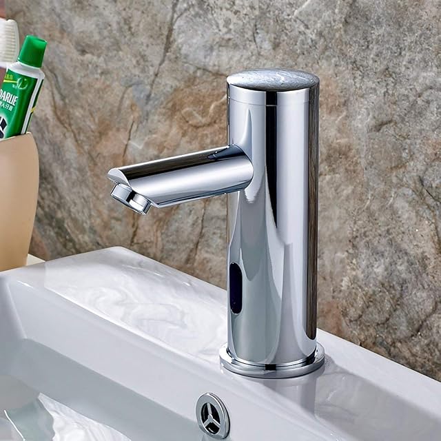 Grifo de lavabo con sensor de infrarrojos a pilas cromado AIMADI