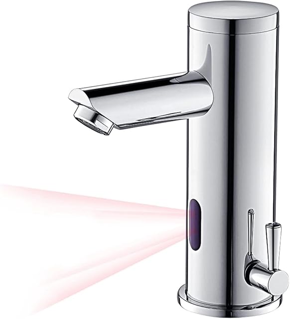 Grifo de lavabo electrónico con sensor de infrarrojos cromado Auralum