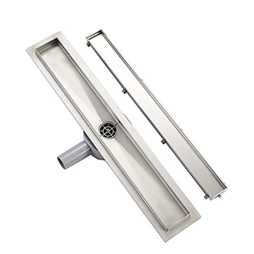 Canaleta de ducha alicatable 2 en 1 de acero inoxidable Plumbsys de 90 cm