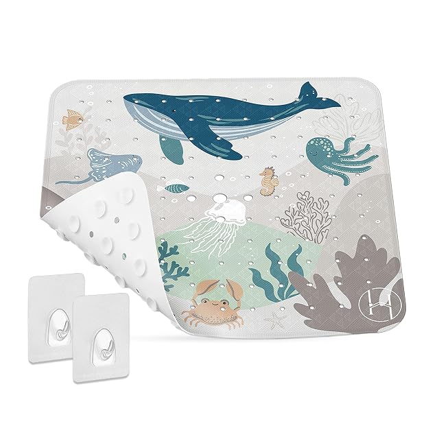 Alfombrilla de ducha antideslizante con ventosas homerella, 53 por 53 cm