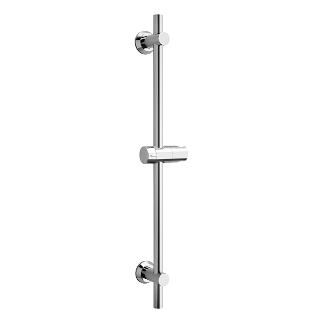 Barra de ducha de acero inoxidable cromado Görbach con soporte regulable