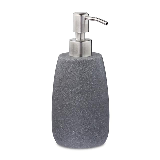 Dosificador de jabón de piedra reconstituida gris hormigón Relaxdays