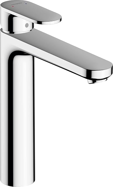 Monomando de lavabo alto cromado hansgrohe Vernis Blend, 190 mm de holgura