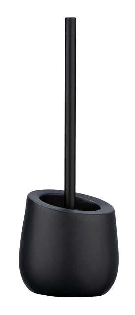 Soporte de escobilla de inodoro de cerámica negro mate WENKO Badi
