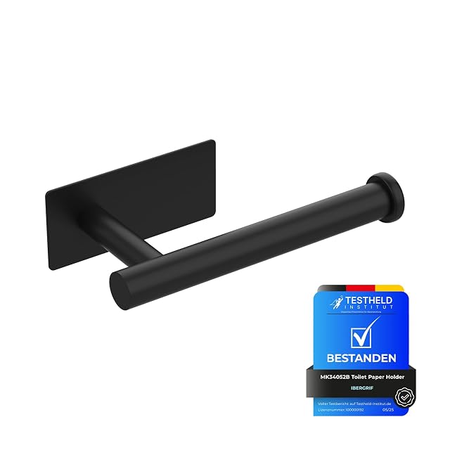 Portarrollos autoadhesivo de acero inoxidable Ibergrif