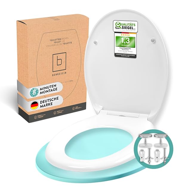 Tapa de inodoro ovalada blanca de duroplast de urea Benkstein