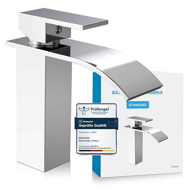 Monomando de lavabo cascada cromado Bächlein Tamina