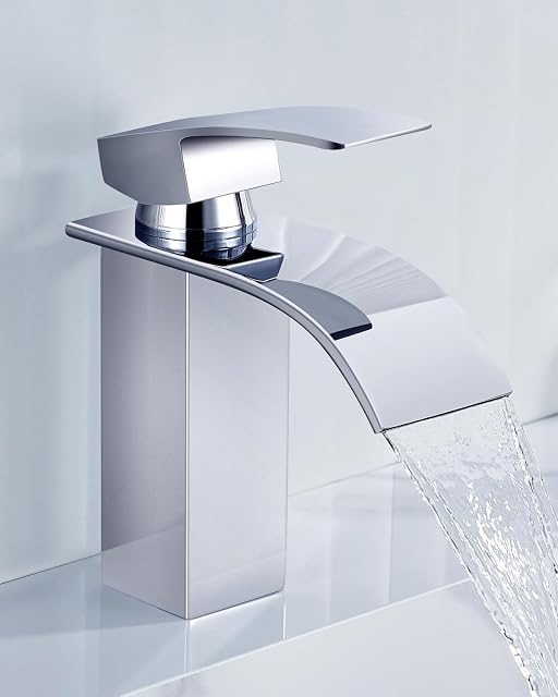 Monomando de lavabo cascada de acero inoxidable cromado CECIPA
